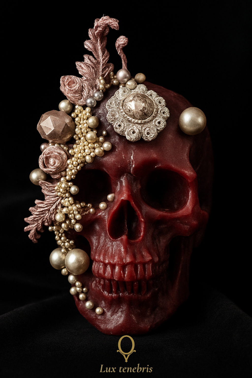 artisanat d'art bougie luxe skulls crâne vanité