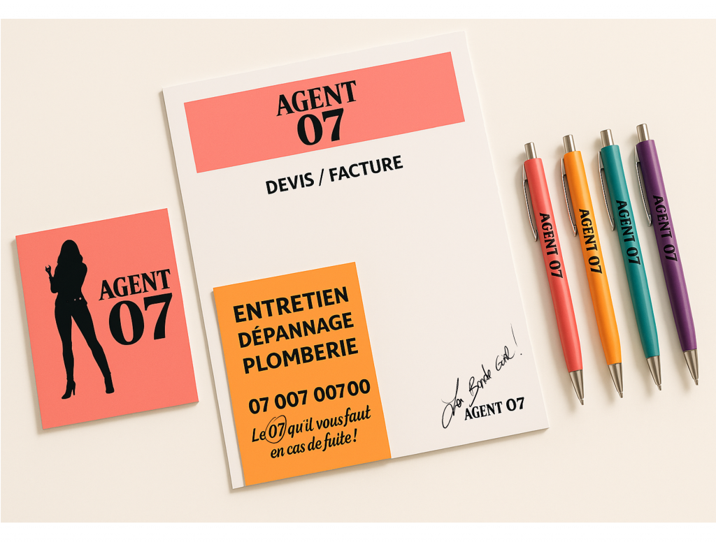 papeterie mockup identité visuelle artisan pop bold agent 07