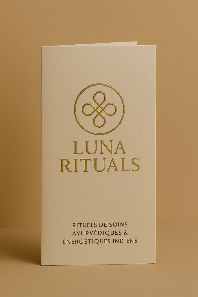 flyer recto de l'identité visuelle bien-être et spirituel, luna rituals