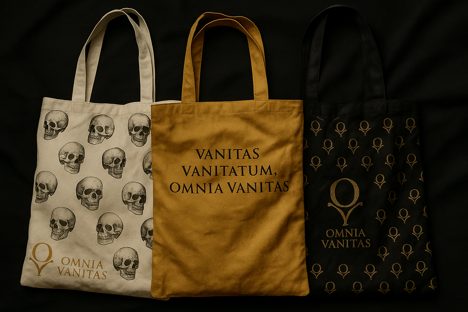 tote bags identité visuelle skulls crâne vanité omnia vanitas