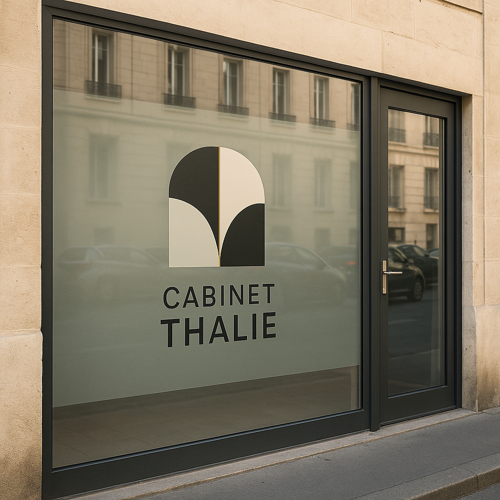 sticker façade brise vue identité visuelle cabinet thérapeutes