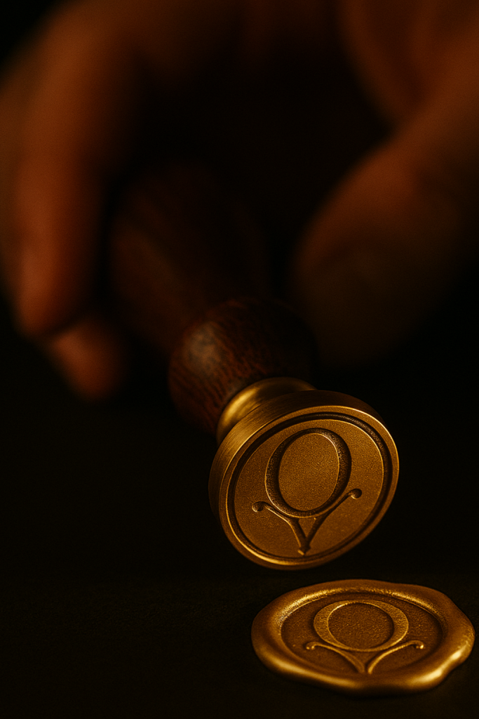 identité visuelle omnia vanitas tampon cire